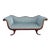 Vintage Recamier Sofa Upholstered in Clarence House Velvet For Sale