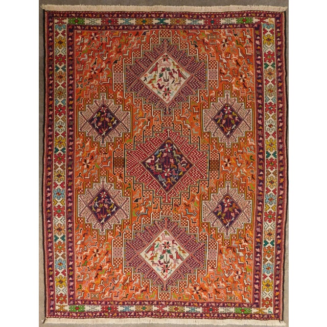 Vintage Persian Flatwoven Sumac Rug For Sale - Image 13 of 13