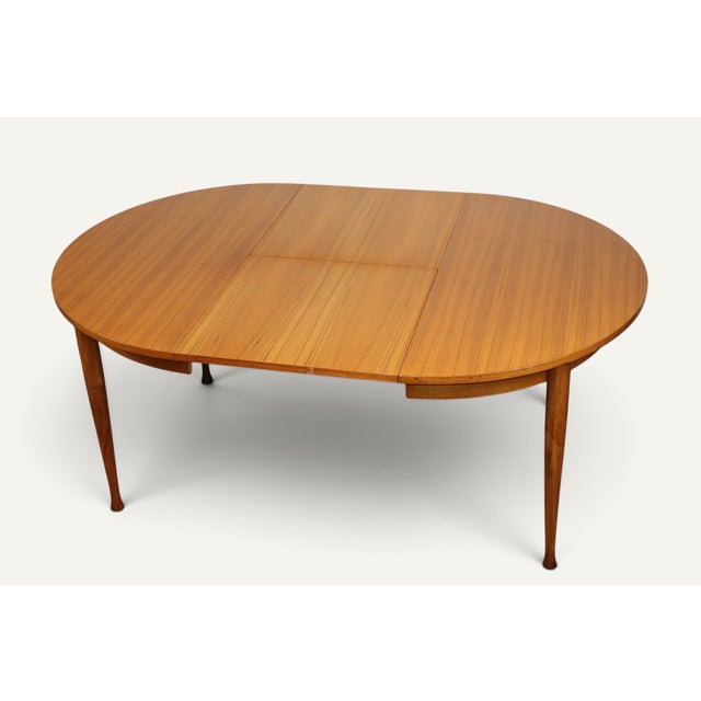 Brown Vintage Extendable Teak Dining Table, 1960s For Sale - Image 8 of 15