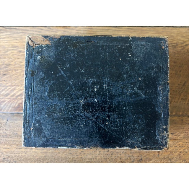 Antique Wood and Gesso Hand Painted Floral Box For Sale - Image 10 of 10