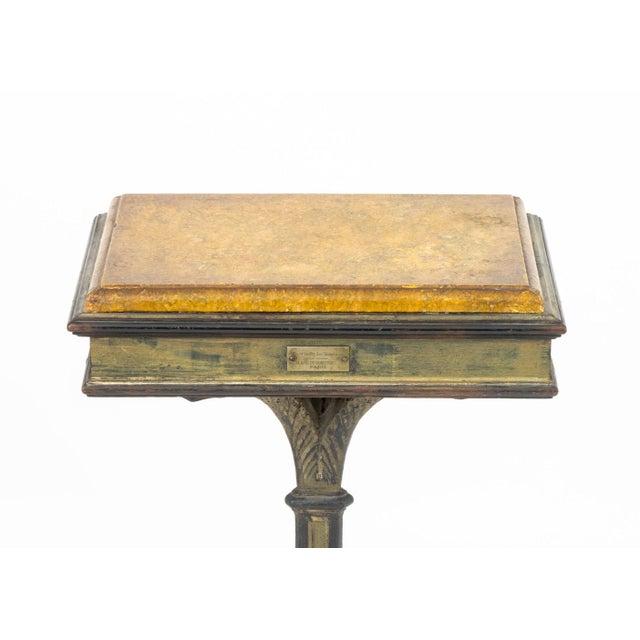 Modern French Marble Top and Cast Iron Telephone Table For Sale - Image 3 of 10