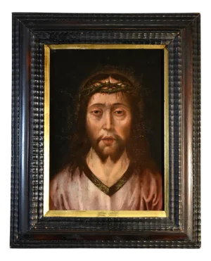 Circle of Quentin Metsys, Ecce Homo, 1550, Oil on Board, Framed
