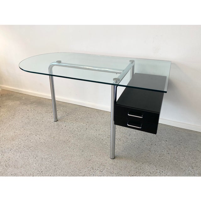 Postmodern Glass and Chrome Desk by Mirto Zocca for Halifax, 1980s For Sale - Image 16 of 16