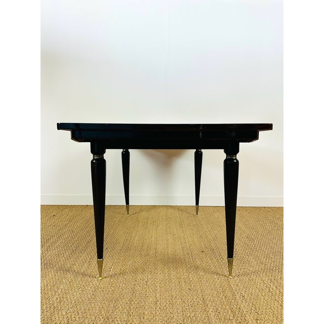 Wood Art Deco Table in Macassar Ebony, 1940s For Sale - Image 7 of 18
