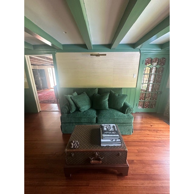 This is a custom-made Hickory Chair sofa purchased a little over a year ago. It is covered in Scalamandre/Hinson Stanford...