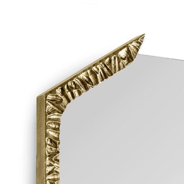 Contemporary Alentejo Square Mirror in Cast Brass from Insidherland For Sale - Image 3 of 8