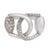 Contemporary Mid 20th Century Gucci Diamond 18k White Gold Horsebit Ring, Size 7 For Sale - Image 3 of 7