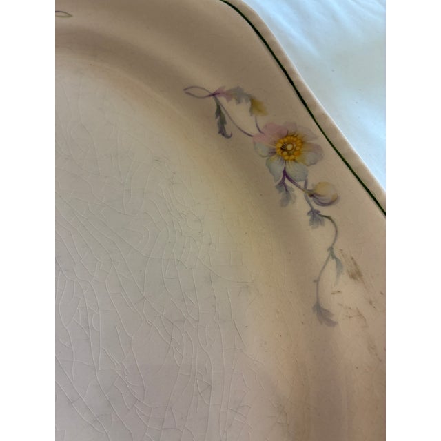 Vintage Steubenville Rose Dawn Pink Floral Rectangular Platter For Sale - Image 12 of 15