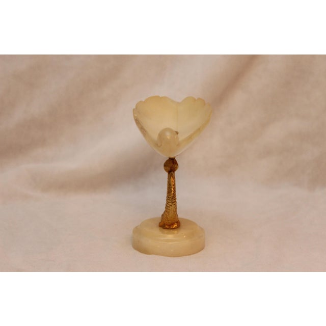 Metal Footed Vase Gold Dolphin Decor, 1950s For Sale - Image 7 of 18