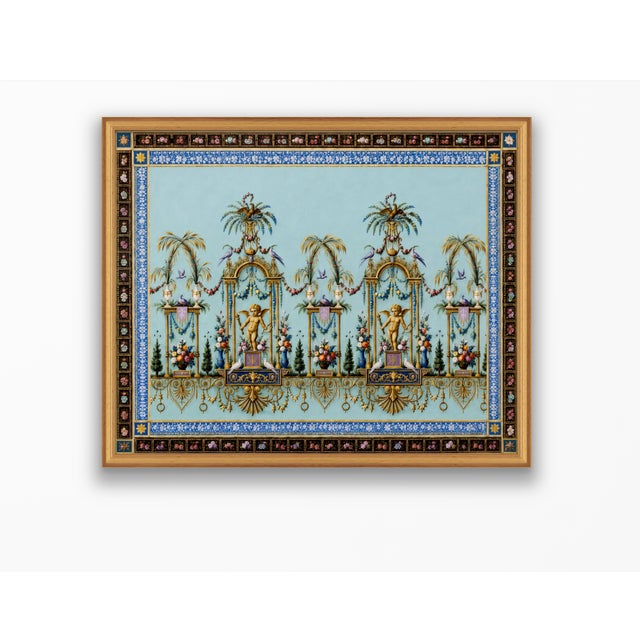 Atelier Aria Lumae Palais De Versailles Arabesque Neoclassical Overdoor Grand Architectural Board Print For Sale - Image 12 of 14