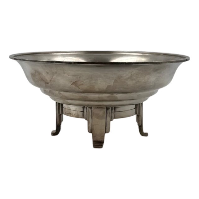 Art Deco Silver-Plated Catchall from Maison Ercuis, France, 1940s For Sale