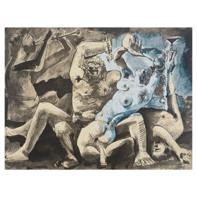 Pablo Picasso, Bacchanal, Lithograph and Stencil For Sale