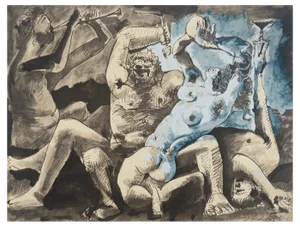 Pablo Picasso, Bacchanal, Lithograph and Stencil