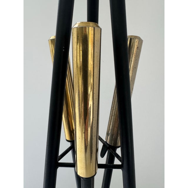 Vintage Brass and Iron Fireplace Set For Sale - Image 9 of 12