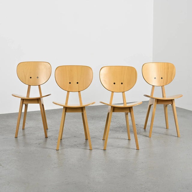 3221 Chairs by Jenzo Sakakura for Tendo Mokko, 1980s, Set of 4 For Sale - Image 9 of 11