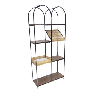 Vintage 1960s Arthur Umanoff Double Dome Etagere / Shelving Unit For Sale