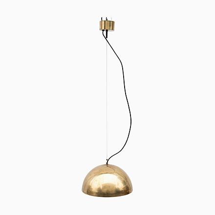 Goldenrod Vintage Italian Brass Pendant Light, 1960s For Sale - Image 8 of 8