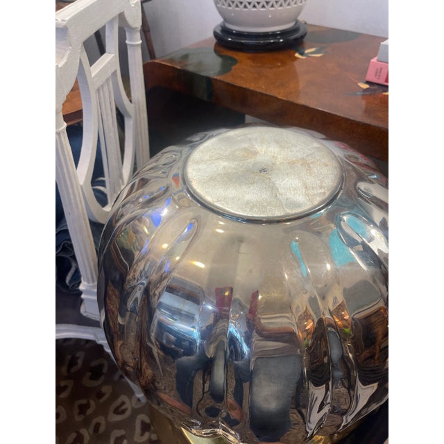 Silver Plate Life Size Pumpkin Punch Bowl ,17" by 17" For Sale - Image 11 of 11