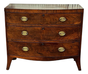 Georgian Mahogany Bow Front Chest of Drawers