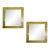 1970s Italian Vintage Pair of Handcrafted Brass Mirrors With Gold Jewel-Like Detail For Sale