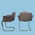 Late 20th Century Pair of MCM Brass Arm Chairs For Sale - Image 5 of 5