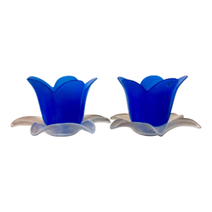 Blue Tulip Glow Candle Holders