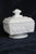 Early 20th Century Westmoreland White Milk Glass Beaded Grape Footed Candy Dish With Lid For Sale - Image 12 of 14