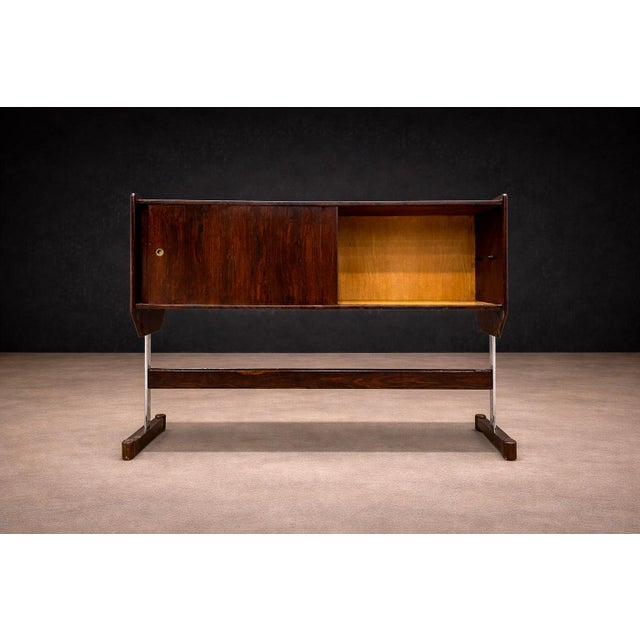 Brown Bar in Hardwood, Metal, Novo Rumo, 1960s - Lot 130A For Sale - Image 8 of 15