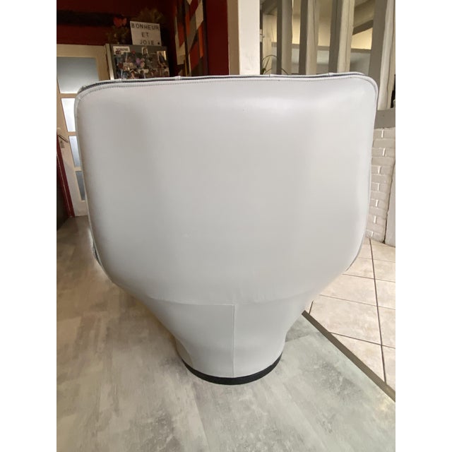 Animal Skin Set of Mantis Swivel Lounge Chair and Leather Ottoman by Gerard Van Den Berg, 1970s For Sale - Image 7 of 18