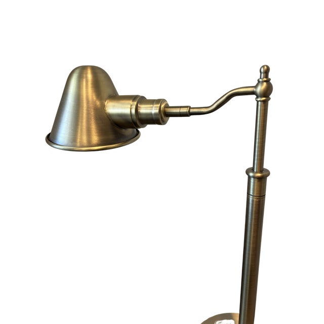 Brass Ralph Lauren Home Adjustable Brass Desk Lamp – Antique Brass Finish, Classic Bell Shade, Luxury Office Lighting For Sale - Image 8 of 10