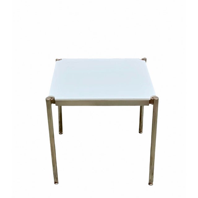 Tecno Brass and Marble Side Table by Osvaldo Borsani for Tecno, Italy, 1950s For Sale - Image 4 of 10