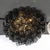 Metal Modernist Handblown Murano Smoked Glass Polyhedral Flush Mount W/ Brass Fittings For Sale - Image 7 of 16