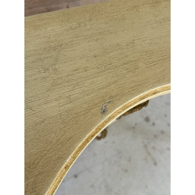 Late 19th Century Italian Hand-Carved Giltwood and Painted Console Table in the Rococo Revival Style For Sale In Naples, FL - Image 6 of 12