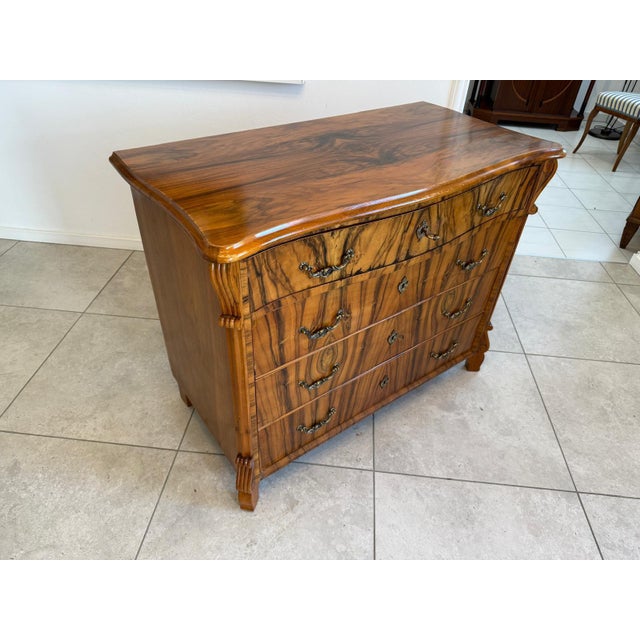 Biedermeier Walnut Veneered Chest of Drawers For Sale - Image 10 of 15