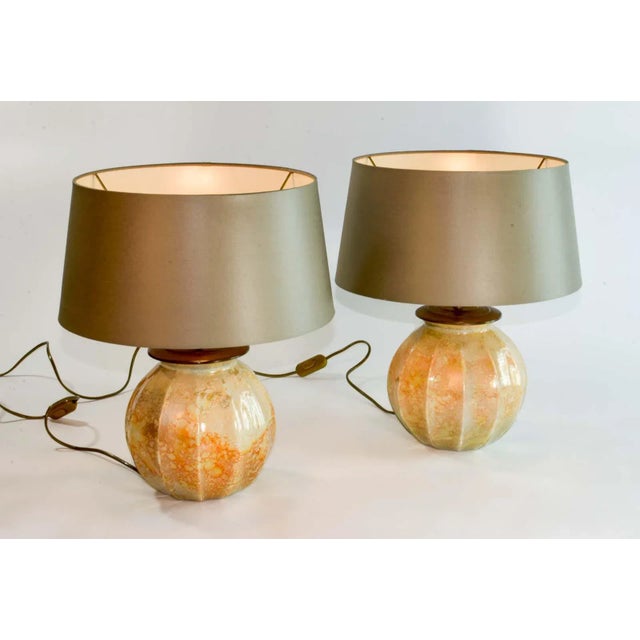 Mid-Century Modern Hand-Crafted Table Lamps from Laque Line, 1970s, Set of 2 For Sale - Image 3 of 10