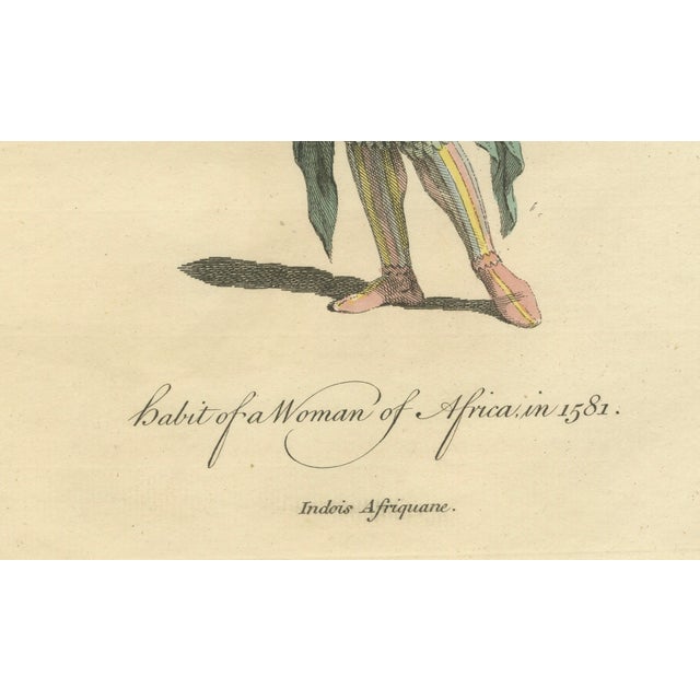 Copper European School Artist, Habit of a Woman of Africa in 1581, 1749, Engraving For Sale - Image 8 of 9