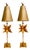 Contemporary Tall & Slender Azalea Gold Table Lamps by Lucas McKearn - a Pair For Sale