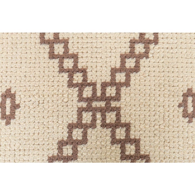Textile Doris Leslie Blau Vintage Tribal Moroccan Geometric Handmade Wool Rug For Sale - Image 7 of 9