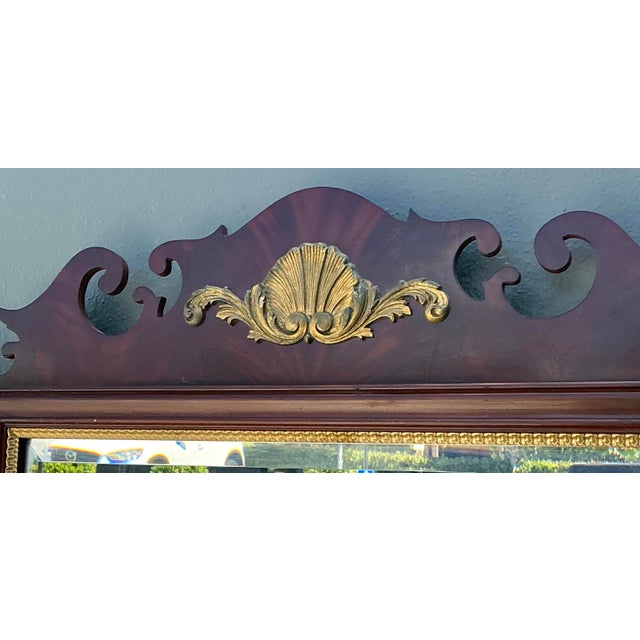 Chippendale Vintage Councill Chippendale Clam Shell Mirror For Sale - Image 3 of 12