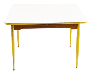 Mid-Century Modern Table with White Top
