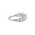 14k White Gold 1.52ctw Staggered Mixed Multi Shape Diamond Eternity Band Ring, Size 6.5 For Sale - Image 4 of 8