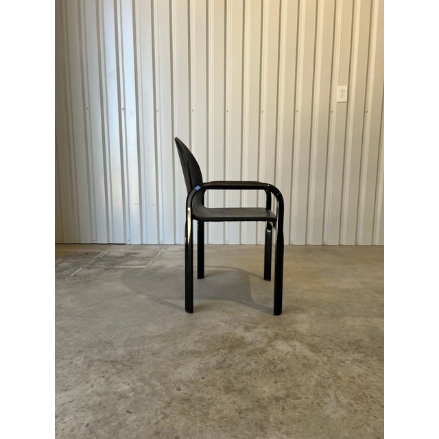 Set of 6 Gae Aulenti for Knoll International 'Orsay' Dining Chairs 1984, Signed For Sale - Image 12 of 17