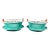 Chinese Export Porcelain Rare Turquoise Fruit Baskets & Stands- a Pair For Sale