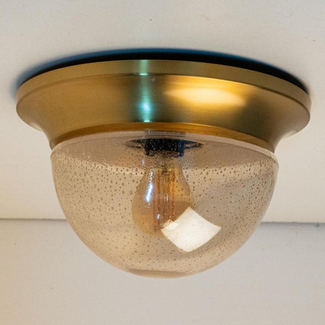 Amber Glass Flush Mount in style of Limburg, 1960s For Sale - Image 16 of 18