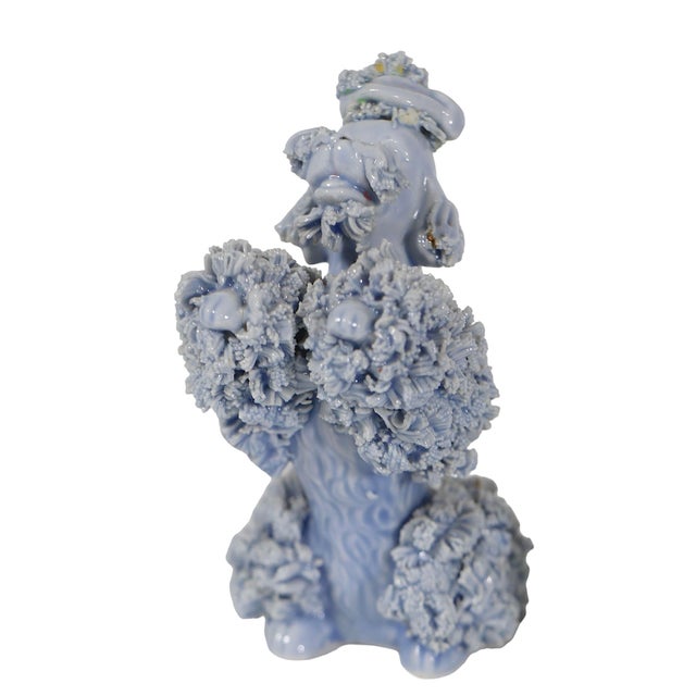 Mid 20th Century 2 Pc. Set Mid Century Spaghetti Pottery Poodle Dogs For Sale - Image 5 of 10