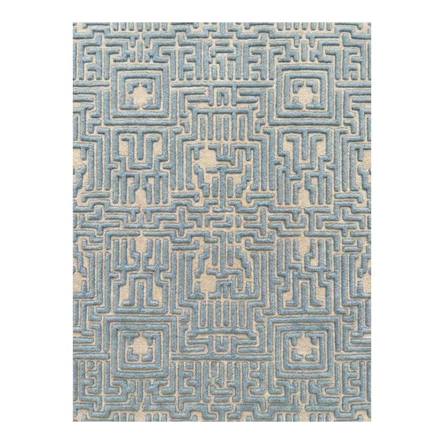 Sample Theseus Maze Rug, Sky Blue, 1212 For Sale