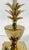 Brass Vintage Bombay Brass Pineapple Table Lamp W Tole Shade For Sale - Image 8 of 13