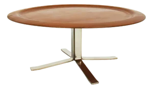 Coffee Table with Swivel Top in Plywood by Gianni Moscatelli for Formanova, Italy, 1968