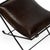 Spritely Home Accent Furniture Melton Leather 21.5"W Stool, Dark Brown For Sale - Image 4 of 7