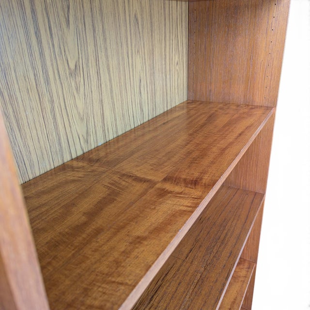 Vintage Danish Modern Teak Bookcase With Adjustable Shelves For Sale - Image 10 of 15